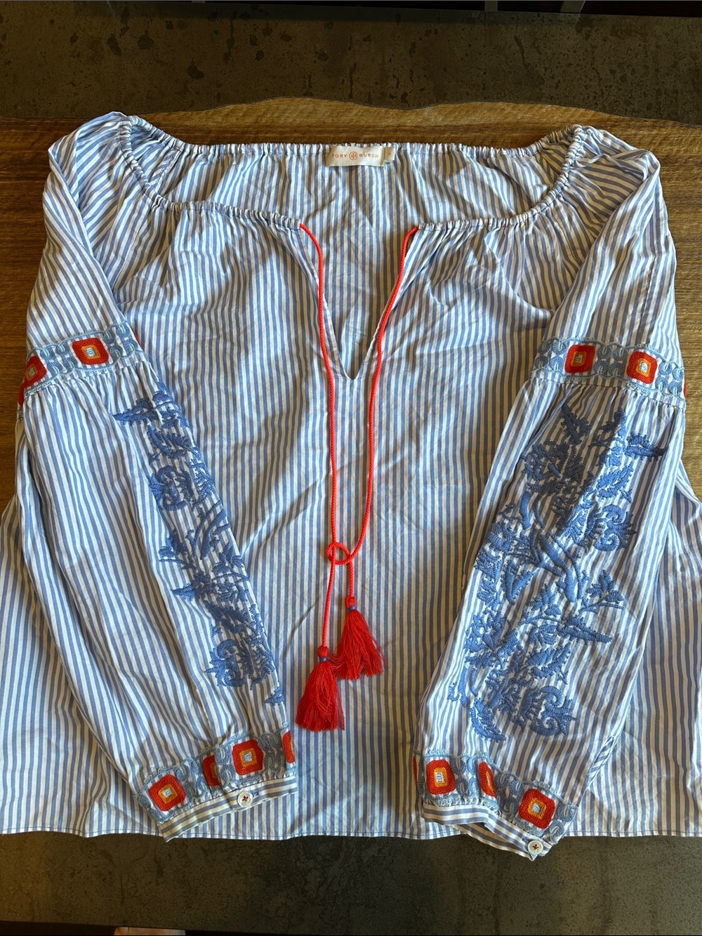 Tory Burch Embroidered Tunic Blouse - Picture 5 of 7